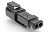 at04-2p-sr01blk Amphenol Industrial, AT Automotive Connector Socket Black Cable Mount 2 Way, Crimp Termination AT04-2P-SR01BLK