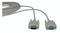 rnd-765-00026 D-sub cable 10 m Beige 9-Pin M/F