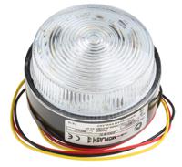 led80-02-01 Moflash LED80 Series Amber Multiple Effect Beacon, 10 → 100 V, Surface Mount, LED Bulb, IP67