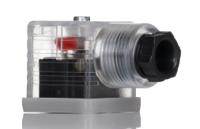 811-8323 RS PRO 3P+E DIN 43650 A, Female Solenoid Valve Connector with Indicator Light, 24 V dc Voltage