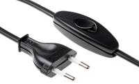 144015 Orbitec Straight IEC C7 Plug to Free Ends Cord With Switch, 2m