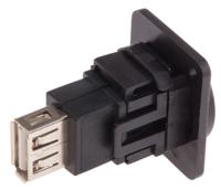 874-1241 RS PRO Straight, Panel Mount, Socket Type A to A 2.0 USB Connector