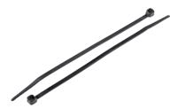 811-1776 RS PRO Cable Tie, Flame Retardant, 150mm x 3.6 mm, Black Nylon, Pk-100