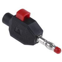 223006-21 Staubli Black Male Banana Plug, 4 mm Connector, Clamp Termination, 10A, 30 V, 60V dc, Nickel Plating
