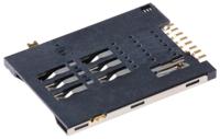 47553-0001 Molex, 47553 6 Way Push/Push Mini Memory Card Connector With Solder Termination