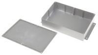621-5078 RS PRO Grey Die Cast Aluminium Enclosure, IP66, Flanged, Grey Lid, 252 x 146.1 x 55.5mm