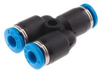 qsy-4 Festo QSY Series Y Tube-to-Tube Adaptor, Push In 4 mm to Push In 4 mm, Tube-to-Tube Connection Style, 153148