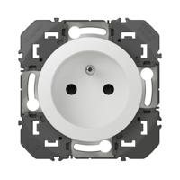 600337 Legrand 6003 White Plug Socket, 2 Poles, 16A, Indoor Use