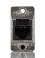 257-6710 RS PRO Single-Port RJ45 Female Feedthrough Ethernet Connector, Cat5e, Unshielded