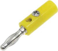 208-0274 RS PRO Yellow Male Banana Plug, 4 mm Connector, 32A, 30V, Nickel Plating