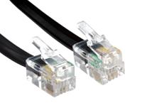266-2230 RS PRO Male RJ10 to Male RJ10 Telephone Cable, 5/0.10, Black Sheath, 2m