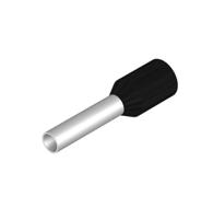 9004350000 Weidmuller Insulated Crimp Bootlace Ferrule, 8mm Pin Length, 1.7mm Pin Diameter, 1.5mm² Wire Size, Black