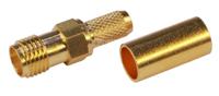 j01151r0021 Telegartner, Jack Cable Mount SMA Connector, 50Ω, Crimp Termination, Straight Body