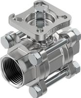 vzbe-1-t-63-t-2-f0405-v15v15 Festo Stainless Steel 2 Way, Ball Valve, Threaded, NPT 1in, 25mm