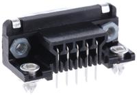 5747840-4 TE Connectivity Amplimite HD-20 9 Way Right Angle Through Hole D-sub Connector Plug, 2.74mm Pitch, with 4-40 UNC