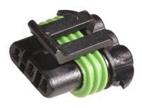 12131792 Delphi, Metri-Pack 150 Automotive Connector Socket Black Cable Mount 3 Way, Crimp Termination