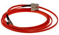 fibstsc3 StarTech.com ST to SC Duplex Multi Mode OM1 Fibre Optic Cable, 62.5/125μm, Orange, 3m