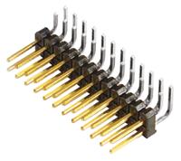tsw-112-08-l-d-ra Samtec TSW Series Right Angle Through Hole Pin Header, 24 Contact(s), 2.54 mm Pitch, 2 Row, Unshrouded