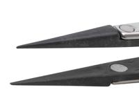 259cfsa ideal-tek 130 mm, Stainless Steel; Plastic Tipped, ESD Tweezers