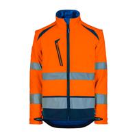 blouslgh01oms T2S BLOUSLGH01 Orange/Navy Unisex Hi Vis Softshell, S