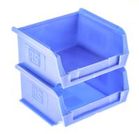 484-3996 RS PRO PP Storage Bin, 90mm x 100mm x 50mm, Blue