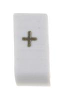 531-08051-mho85x5we-100-pvc-wh HellermannTyton HODS85 Slide On Cable Markers, Black on White, Pre-printed "+", 1.8 → 6.3mm Cable, 531-08051