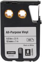 1868751 Dymo XTL Black on White Label Printer Tape, 7 m Length, 12 mm Width