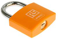 781-6010 RS PRO Key Brass Padlock, 6mm Shackle, 43mm Body