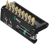 05347153001 Wera Driver Bit Set 10 Pieces, Hexagon, Pozidriv
