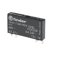 348170609024 Finder 34 Series Solid State Relay, 6 A Load, PCB Mount, 24 V dc Load, 60 V dc Control