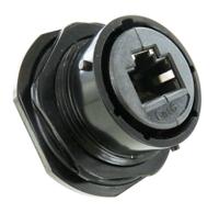 rjftv6a7a1zn Amphenol Socapex RJF TV6A Series Receptacle Ethernet Connector, Jam Nut, Cat6a Straight 1 Port 8 -Way