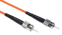 535-7339 RS PRO ST to ST Simplex Multi Mode OM1 Fibre Optic Cable, 62.5/125μm, Orange, 2m