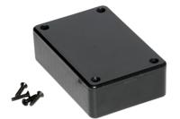 1591msbk Hammond 1591 Series Black ABS Enclosure, IP54, Black Lid, 85 x 56 x 26mm