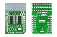 mikroe-1423 MikroElektronika MIKROE-1423, BarGraph click 10 Segment Display Add On Board With 74HC595