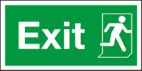 370-1318 Vinyl FIRE EXIT, Fire Exit, English, Exit Sign