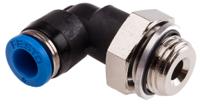 qsl-g14-6 Festo QS Series Elbow Threaded Adaptor, G 1/4 Male to Push In 6 mm, Threaded-to-Tube Connection Style, 186118