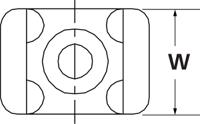 151-00653-kr6g5-etfe-bu HellermannTyton Self Adhesive Blue Cable Tie Mount 11.8 mm x 17.8mm, 6.4mm Max. Cable Tie Width