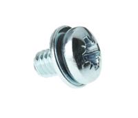 278-865 RS PRO M4 x 6mm Zinc Plated Steel Pan Head Sems Screw, Plain Washer