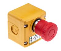 230001 IDEM ES Series Twist Release Emergency Stop Push Button, Surface Mount, 2NC + 1NO, IP67