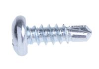 546-5957 RS PRO Bright Zinc Plated Steel Self Drilling Screw No. 8 x 1/2in Long x 13mm Long