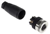 t4110001041-000 TE Connectivity Circular Connector, 4 Contacts, Cable, M12 Connector, Socket, Female, IP67, T411 Series
