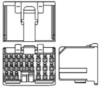 316370-6 TE Connectivity MULTILOCK 040 II Series Right Angle Through Hole Mount PCB Socket, 48-Contact, 3-Row, 3.5mm Pitch,