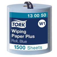 130050 Tork Wiping Paper Plus Rolled Blue Paper Towel, 510 m x 369mm, 2-Ply, 1500 Sheets