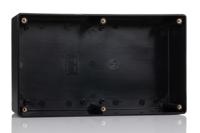 1591xxeflbk Hammond 1591 Series Black Flame Retardant ABS Enclosure, IP54, Flanged, Black Lid, 193 x 113 x 58mm