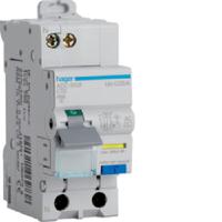 adc810f Hager RCBO, 10A Current Rating, 2P Poles, 30mA Trip Sensitivity, Type AC
