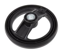 161-2017 RS PRO Black Glass-Fibre Reinforced Technopolymer Hand Wheel, 200mm diameter