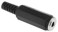 1520-01 Lumberg Jack Connector 3.5 mm Cable Mount Stereo Socket, 3Pole 1A