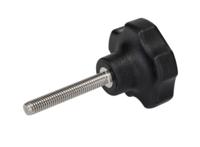 199-261 RS PRO Black Thermoplastic Multiple Lobes Clamping Knob, M6, Threaded Mount