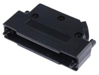 mhd45ppk37-k MH Connectors MHD45PPK Series ABS Angled D Sub Backshell, 37 Way, Strain Relief