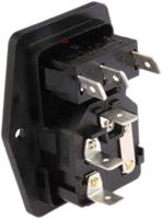 bvb01z000002 Bulgin C14 Panel Mount IEC Connector Male, 10A, 250 V, Fuse Size 5 x 20mm